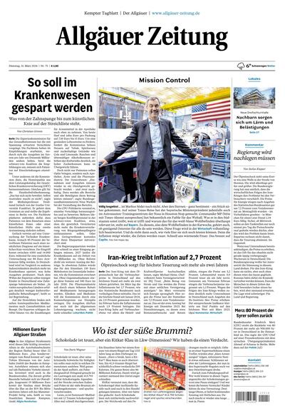 Allgäuer Zeitung Kempten 2026-03-31