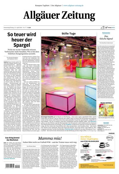 Allgäuer Zeitung Kempten 2026-04-02