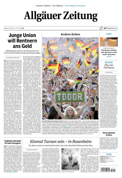 Allgäuer Zeitung Kempten 2026-06-08